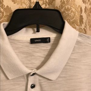 White Heathered Vince Polo